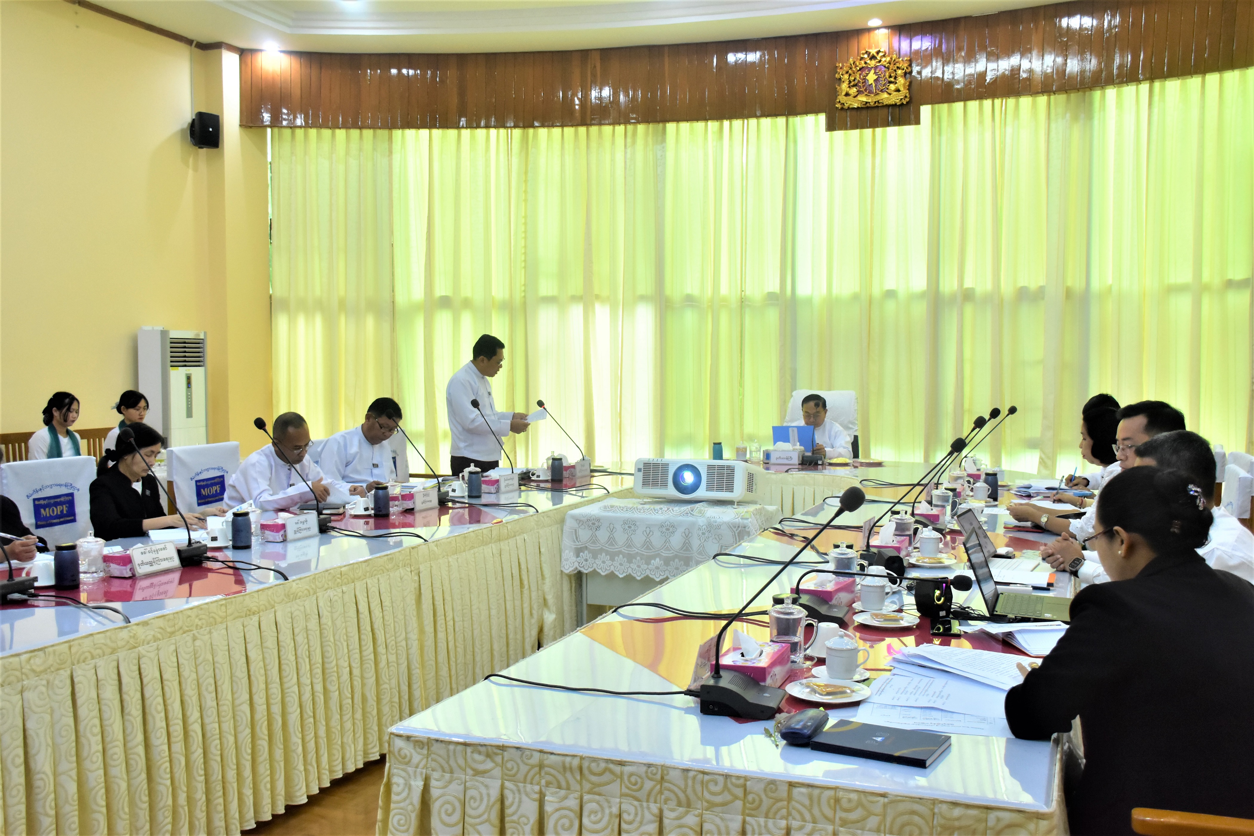 စီမံကိန်းနှင့်ဘဏ္ဍာရေးဝန်ကြီးဌာန၊ ပင်စင်ဦးစီးဌာန၏ Pension Management Web Portal  Phase III လုပ်ငန်း စတင်အသုံးပြုနိုင်ရန်အတွက် ဆောင်ရွက်ထားရှိမှုအခြေအနေများ ရှင်းလင်းတင်ပြသည့် အစည်းအဝေးကျင်းပခြင်း