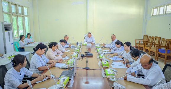 ဘဏ္ဍာရေးနှင့် အခွန်ဝန်ကြီးဌာန၊ ပင်စင်ဦးစီးဌာန(ရုံးချုပ်) နှင့် ပြည်ထောင်စုနယ်မြေ၊ တိုင်းဒေသကြီး/ ပြည်နယ်ဦးစီးမှူးရုံးများ၏ (၇/၂၀၂၅) ကြိမ်မြောက် လုပ်ငန်းညှိနှိုင်းအစည်းအဝေး ကျင်းပခြင်း